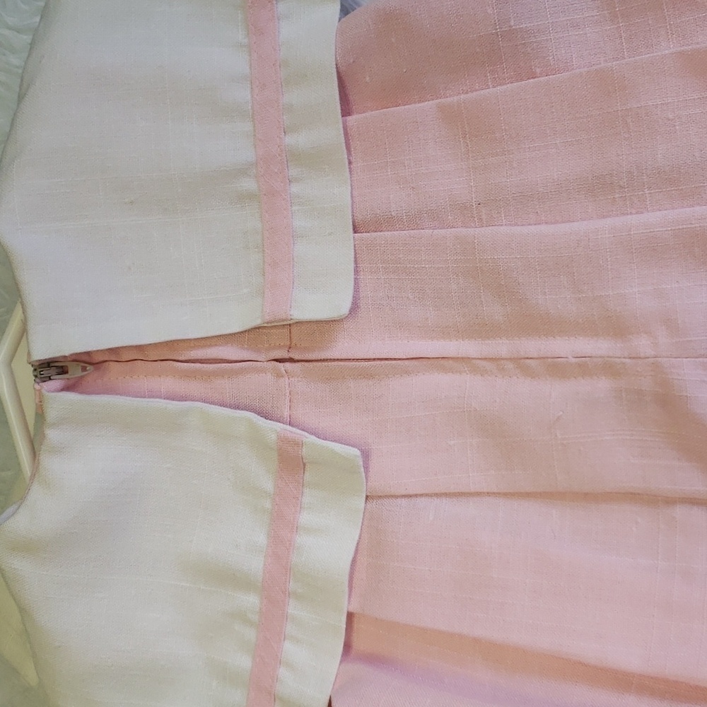 Peaches W. Cream Vintage Pink & White Dress - Picture 7 of 9